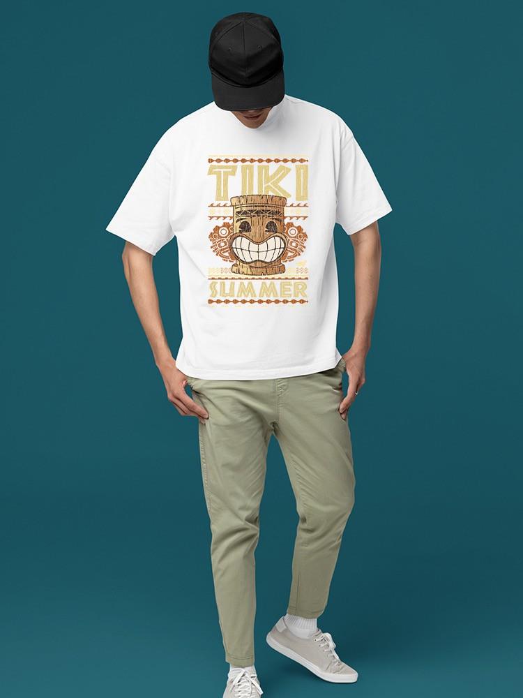 Tiki-Summer Hawaiian Tropical Vibes Men's T-shirt - Picture 9 of 10