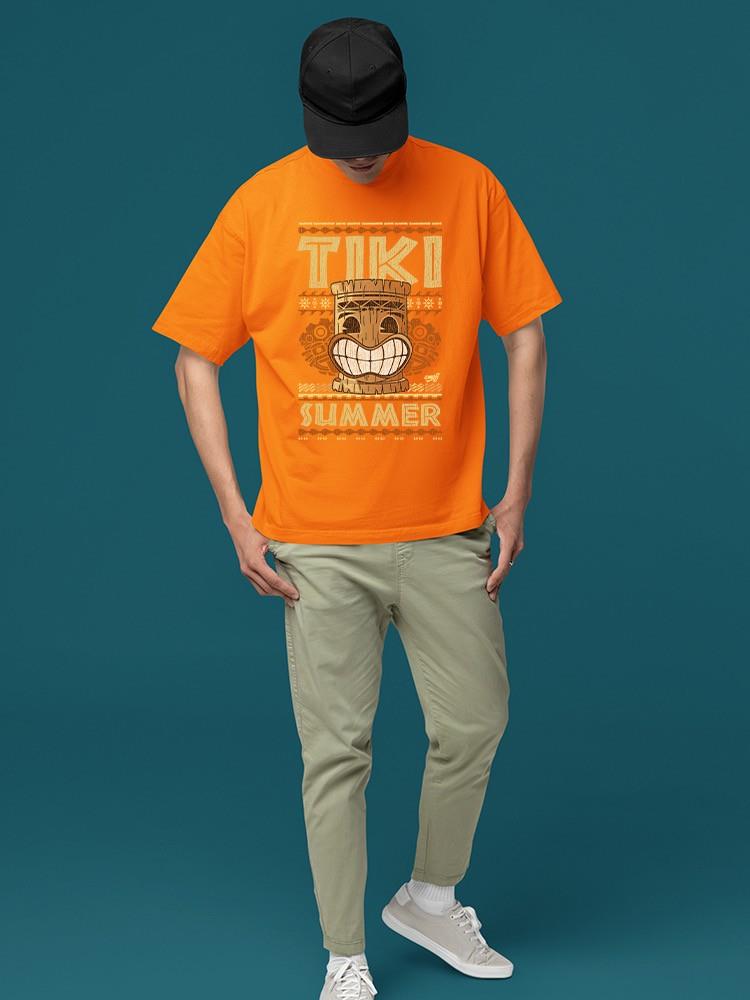 Tiki-Summer Hawaiian Tropical Vibes Men's Tshirt - Picture 6 of 10