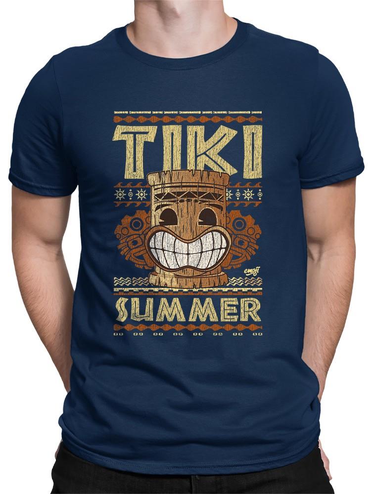 Tiki-Summer Hawaiian Tropical Vibes Men's Tshirt - Picture 8 of 10