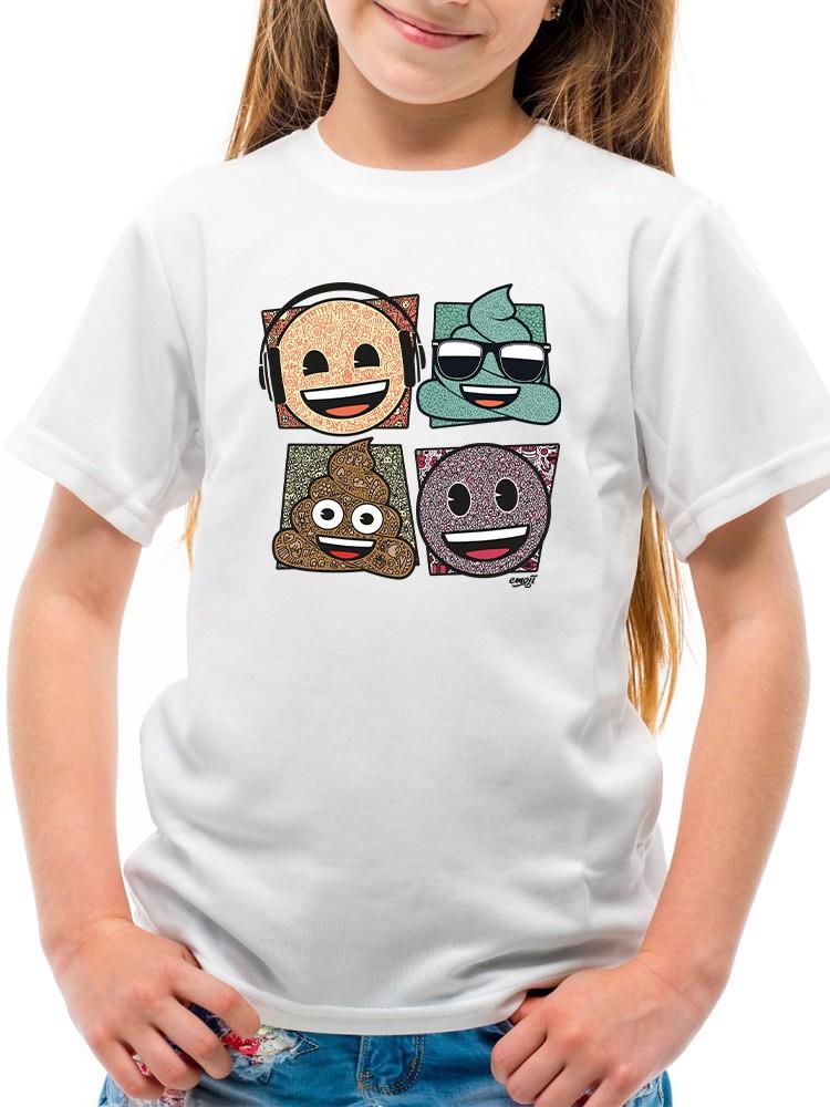 Mosaic Tee Fun Icon Faces Trendy Graphic T-Shirt - Bild 8 von 19