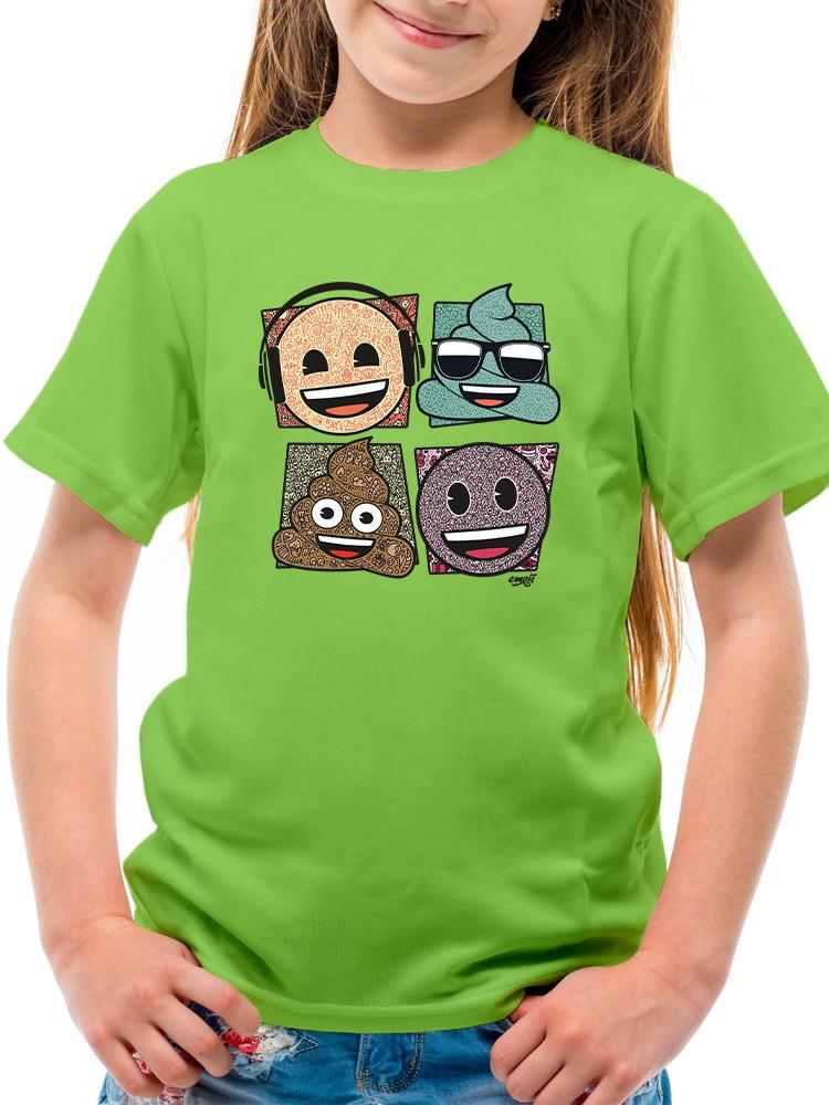 Mosaic Tee Fun Icon Faces Trendy Graphic T-Shirt - Bild 14 von 19