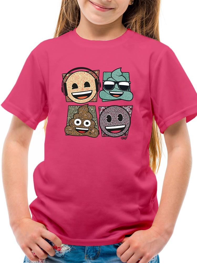 Mosaic Tee Fun Icon Faces Trendy Graphic T-Shirt - Bild 17 von 19