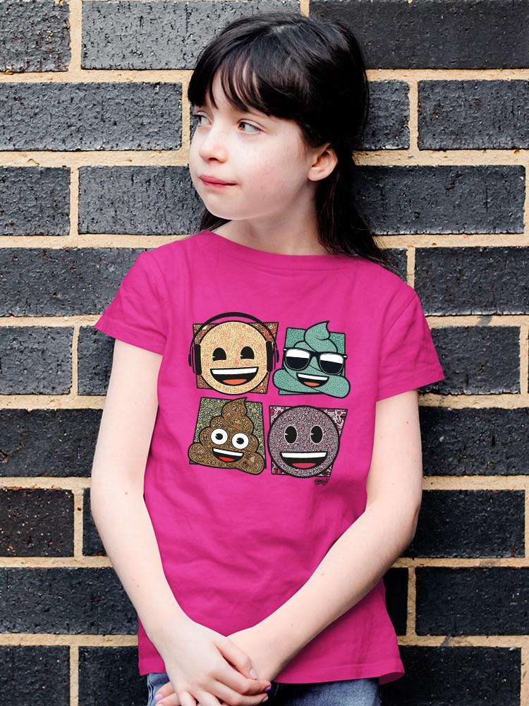 Mosaic Tee Fun Icon Faces Trendy Graphic T-Shirt - Bild 18 von 19