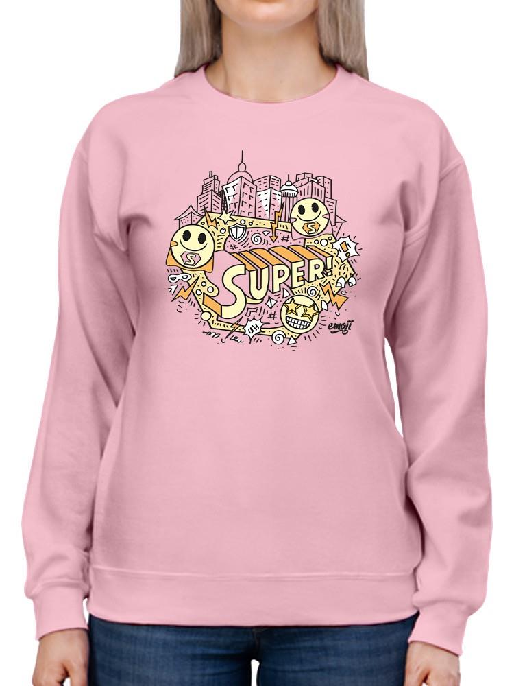Superhero Fun Starry-Eyed Trendy Graphic Symbol Women's Sweatshirt - Bild 11 von 13