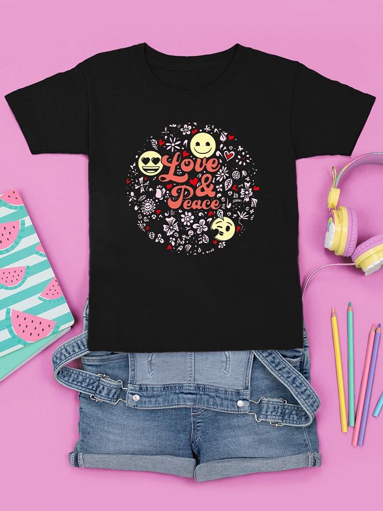 Love And Peace Hippie Trendy Graphic Symbol T-shirt