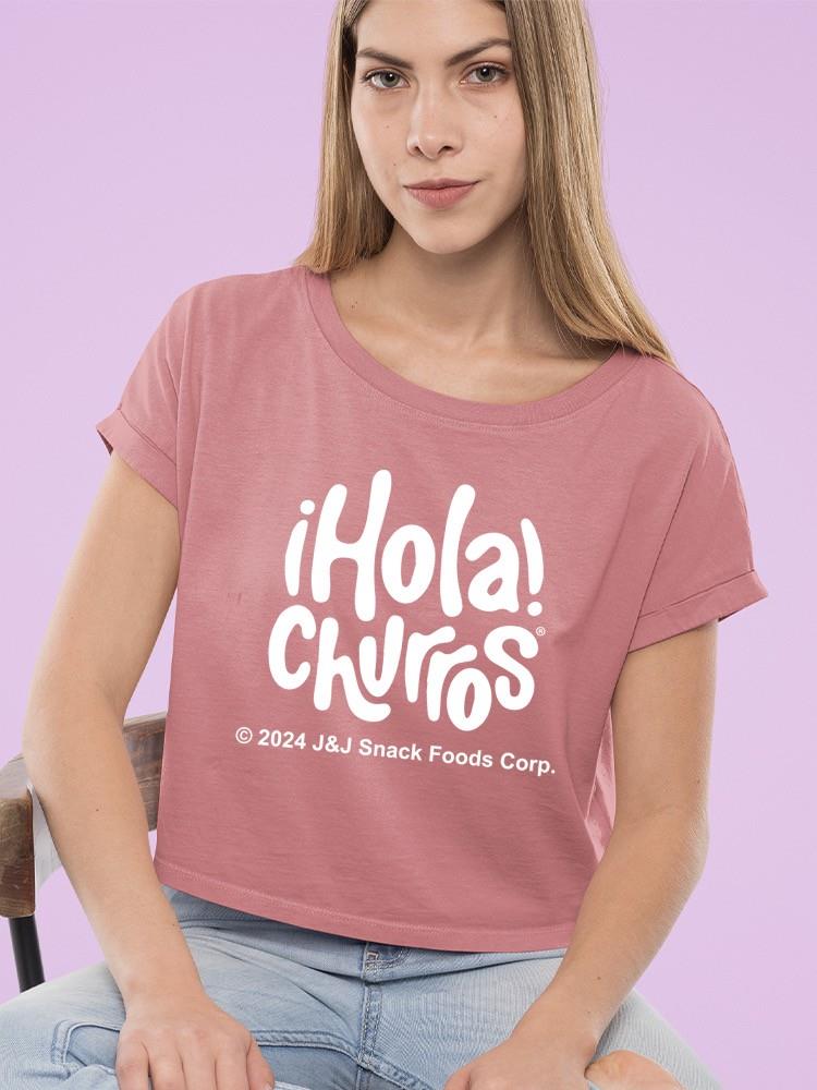 Camiseta corta para mujer con diseño caprichoso de amante de los churros - obras de arte retro temáticas de bocadillos - Imagen 12 de 13