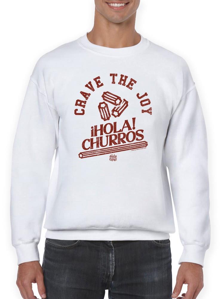 Crave The Joy Churro Art - Sudadera retro de postre para hombre - Imagen 5 de 10