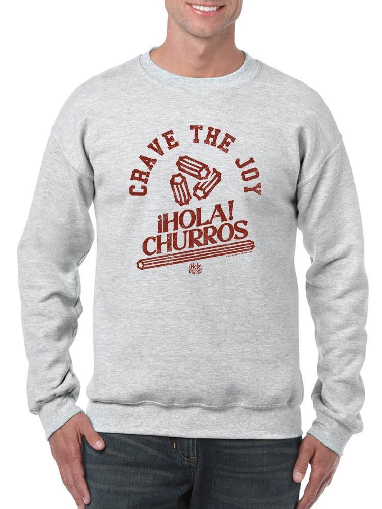 Crave The Joy Churro Art - Sudadera retro de postre para hombre - Imagen 8 de 10