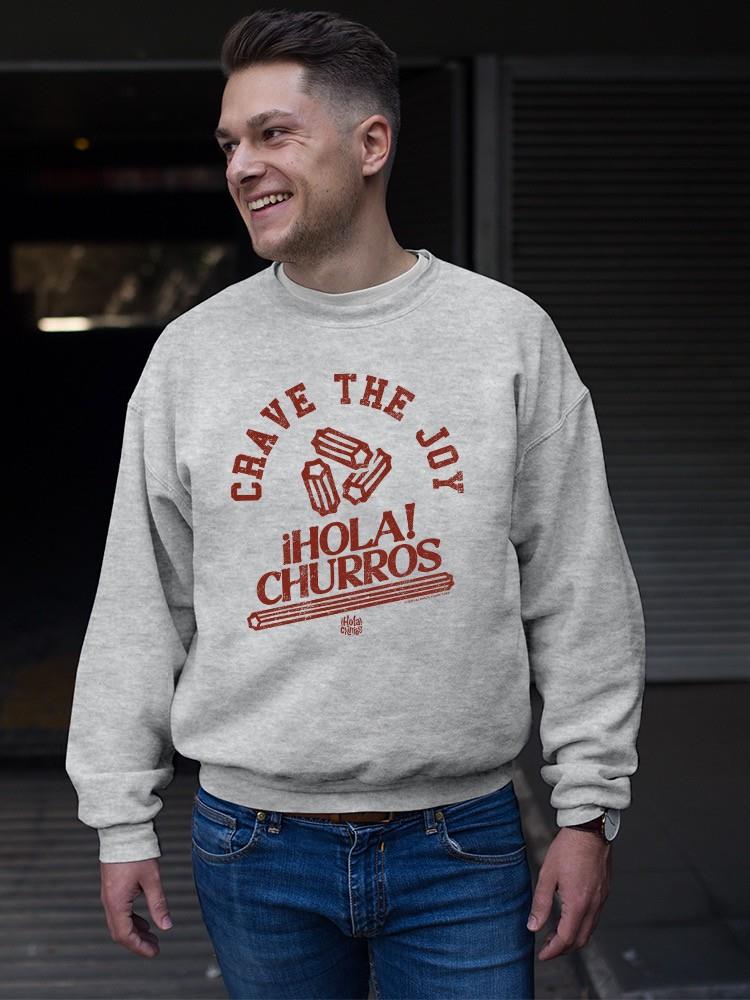 Crave The Joy Churro Art - Sudadera retro de postre para hombre - Imagen 9 de 10