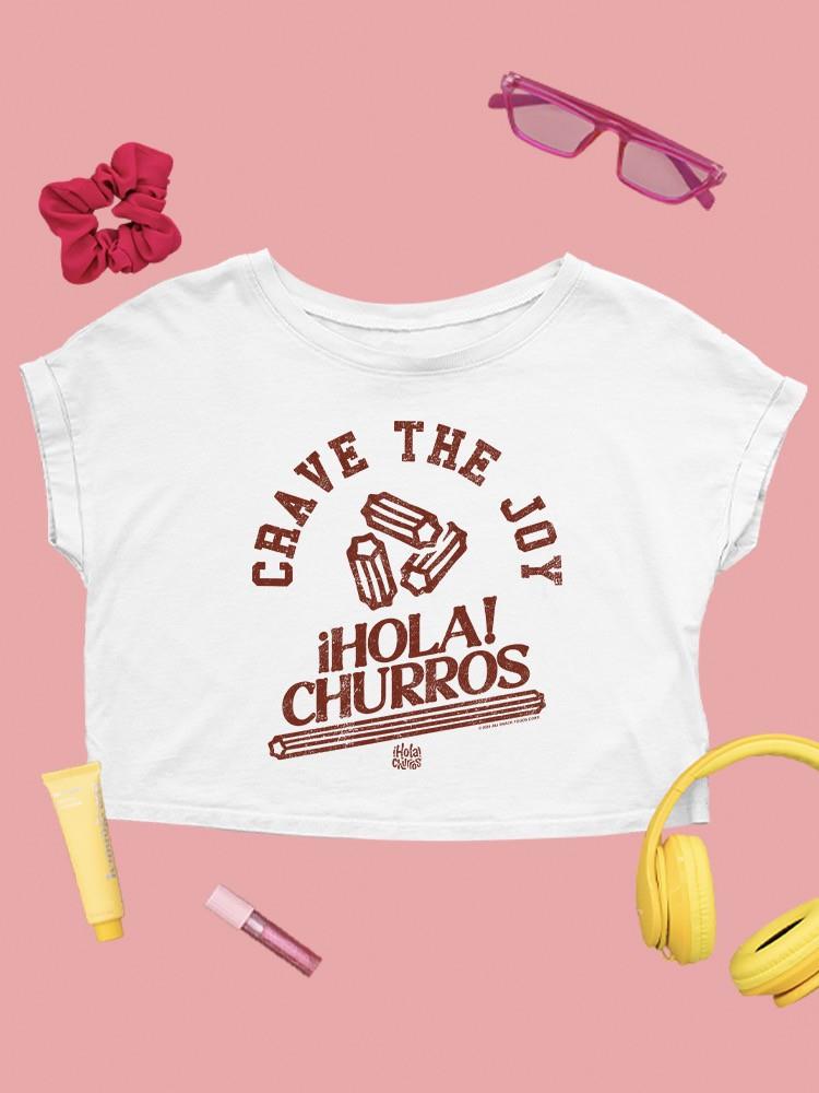 Crave The Joy Churro Art - Camiseta corta retro de postre para mujer - Imagen 7 de 10