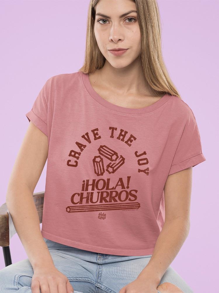 Crave The Joy Churro Art - Camiseta corta retro de postre para mujer - Imagen 9 de 10
