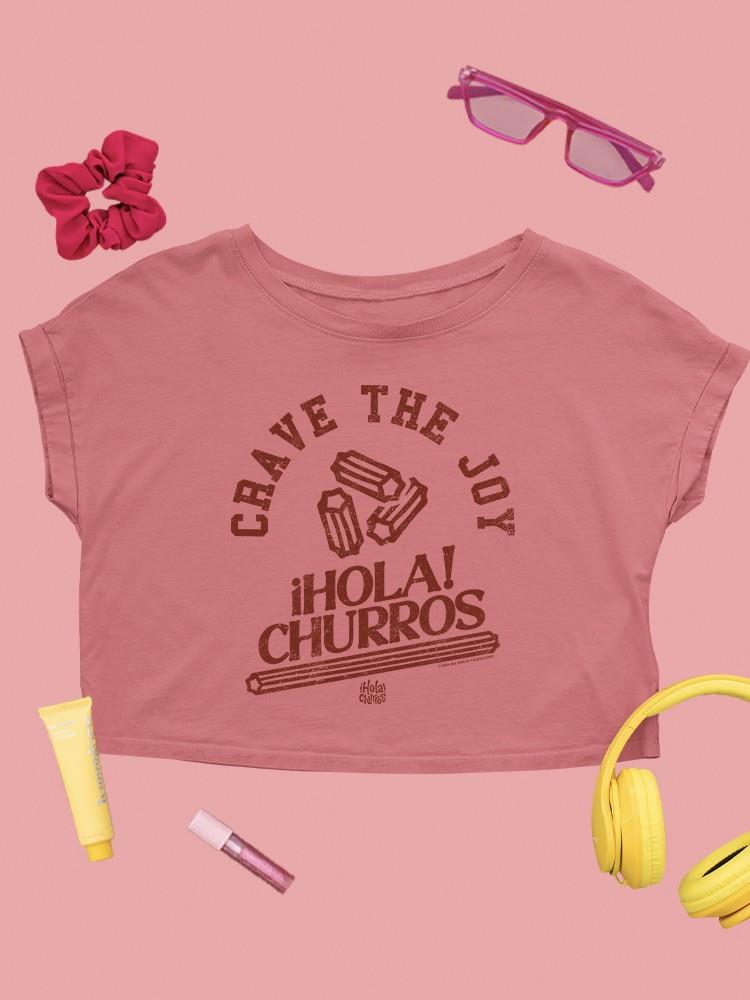 Crave The Joy Churro Art - Camiseta corta retro de postre para mujer - Imagen 10 de 10