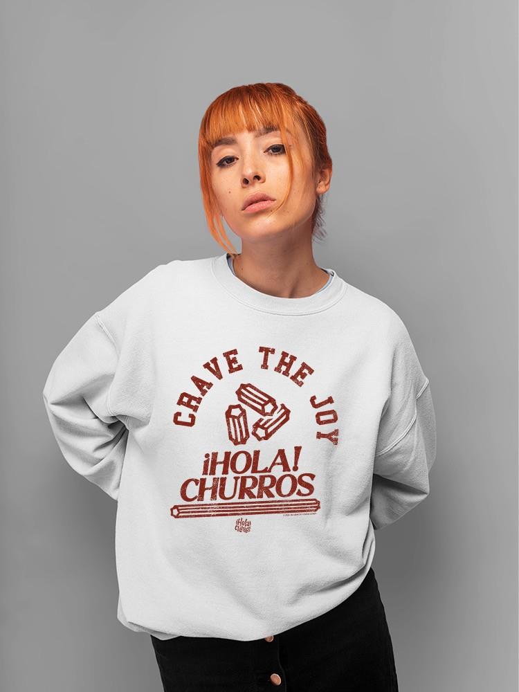 Crave The Joy Churro Art - Sudadera retro postre para mujer - Imagen 6 de 13