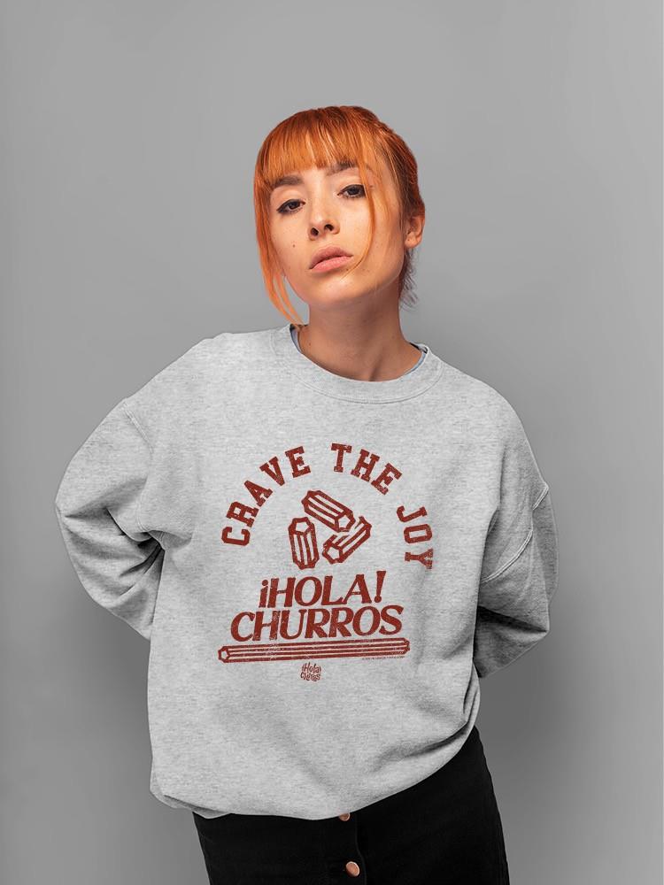 Crave The Joy Churro Art - Sudadera retro postre para mujer - Imagen 9 de 13