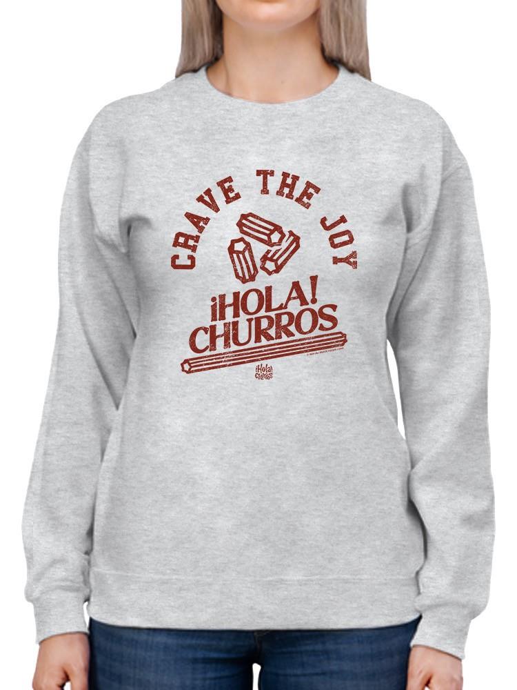 Crave The Joy Churro Art - Sudadera retro postre para mujer - Imagen 8 de 13