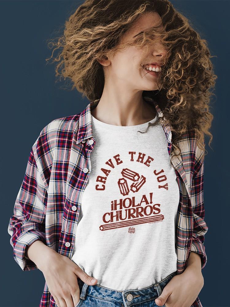 Crave The Joy Churro Art - Camiseta retro postre para mujer - Imagen 6 de 10