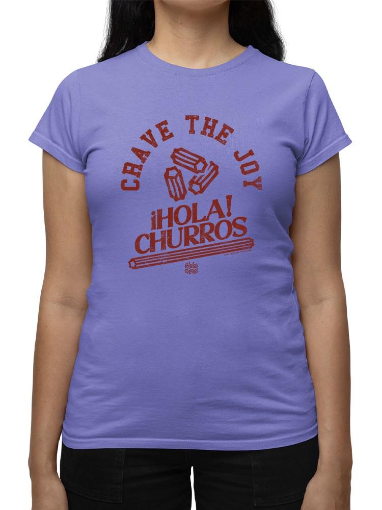 Crave The Joy Churro Art - Camiseta retro postre para mujer - Imagen 8 de 10