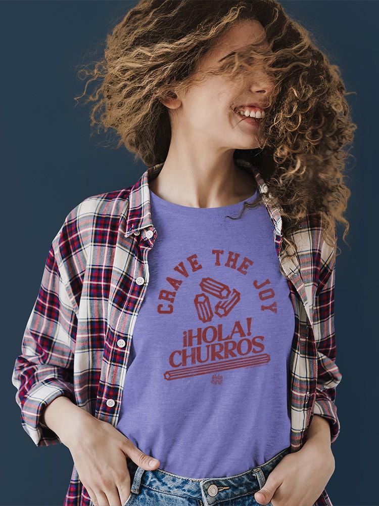 Crave The Joy Churro Art - Camiseta retro postre para mujer - Imagen 9 de 10