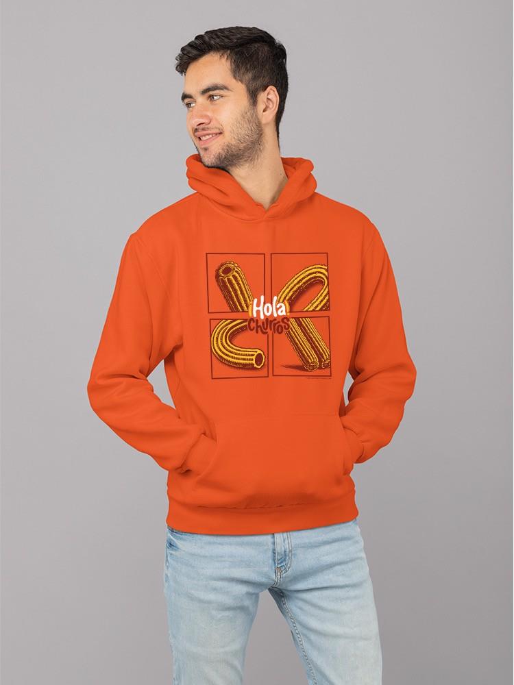 Pop Art Churro - Sudadera con capucha para hombre diseño de postre retro vibrante - Imagen 8 de 12