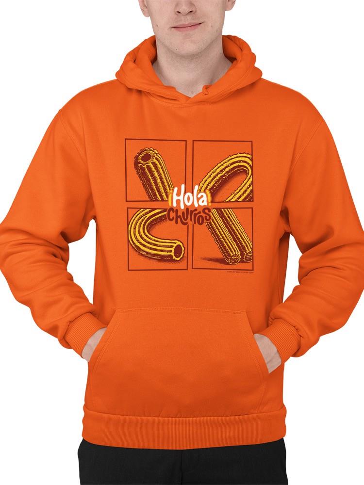 Pop Art Churro - Sudadera con capucha para hombre diseño de postre retro vibrante - Imagen 7 de 12