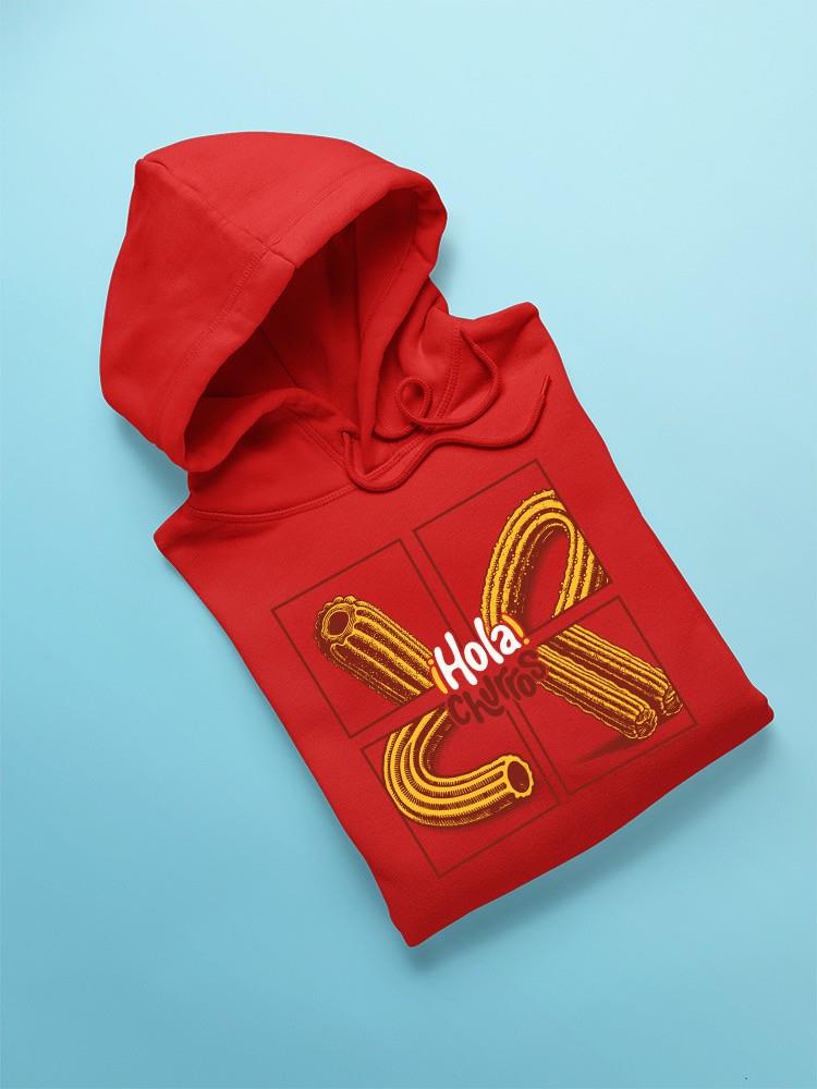 Pop Art Churro - Sudadera con capucha para hombre diseño de postre retro vibrante - Imagen 12 de 12