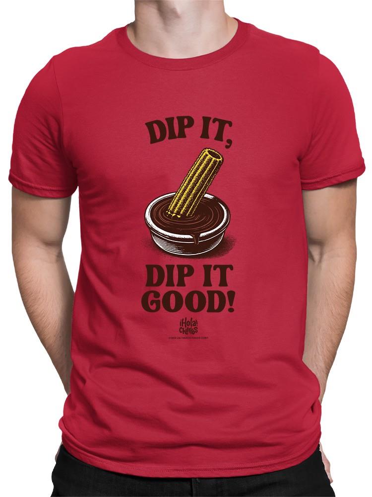 Churro Dipping Chocolate Artwork - Fun Dessert Lover Men's T-shirt - Picture 11 of 13