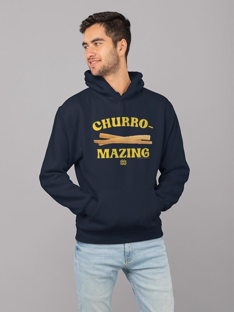 Churro-Mazing Fun Retro Foodie Design Men's Hoodie - Picture 11 of 18