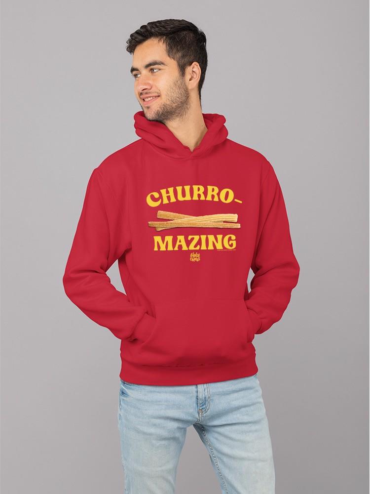 Churro-Mazing Fun Retro Foodie Design Men's Hoodie - Picture 17 of 18