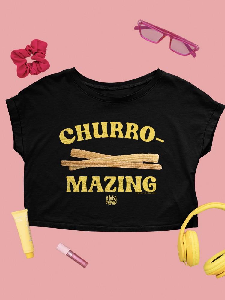 Camiseta corta para mujer Churro-Mazing Fun retro diseño foodie - Imagen 7 de 13