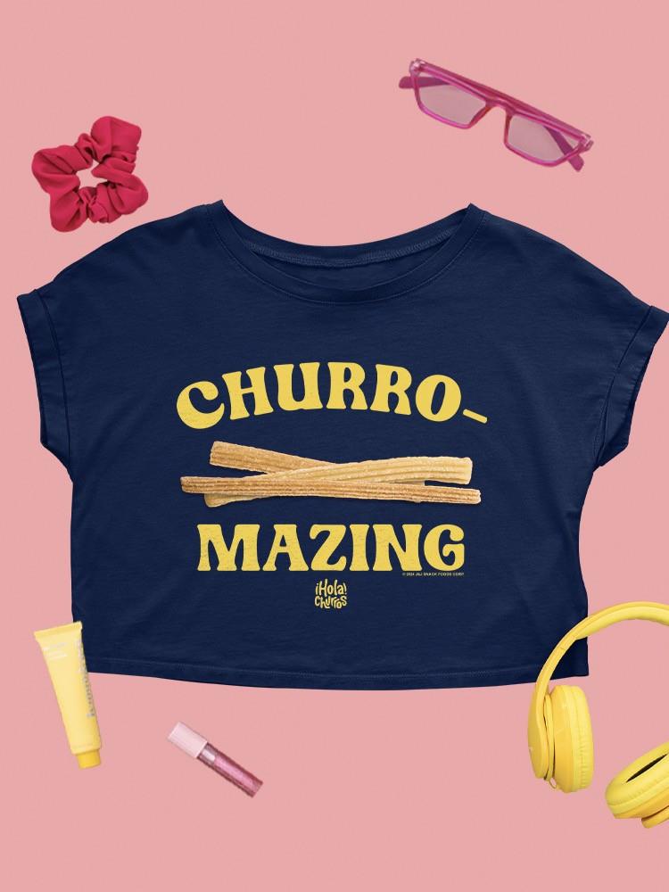Camiseta corta para mujer Churro-Mazing Fun retro diseño foodie - Imagen 10 de 13