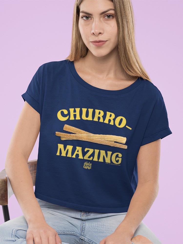 Camiseta corta para mujer Churro-Mazing Fun retro diseño foodie - Imagen 9 de 13