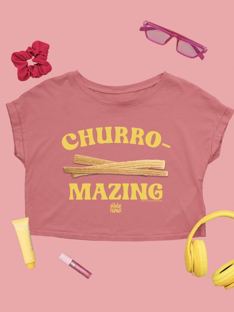 Camiseta corta para mujer Churro-Mazing Fun retro diseño foodie - Imagen 13 de 13