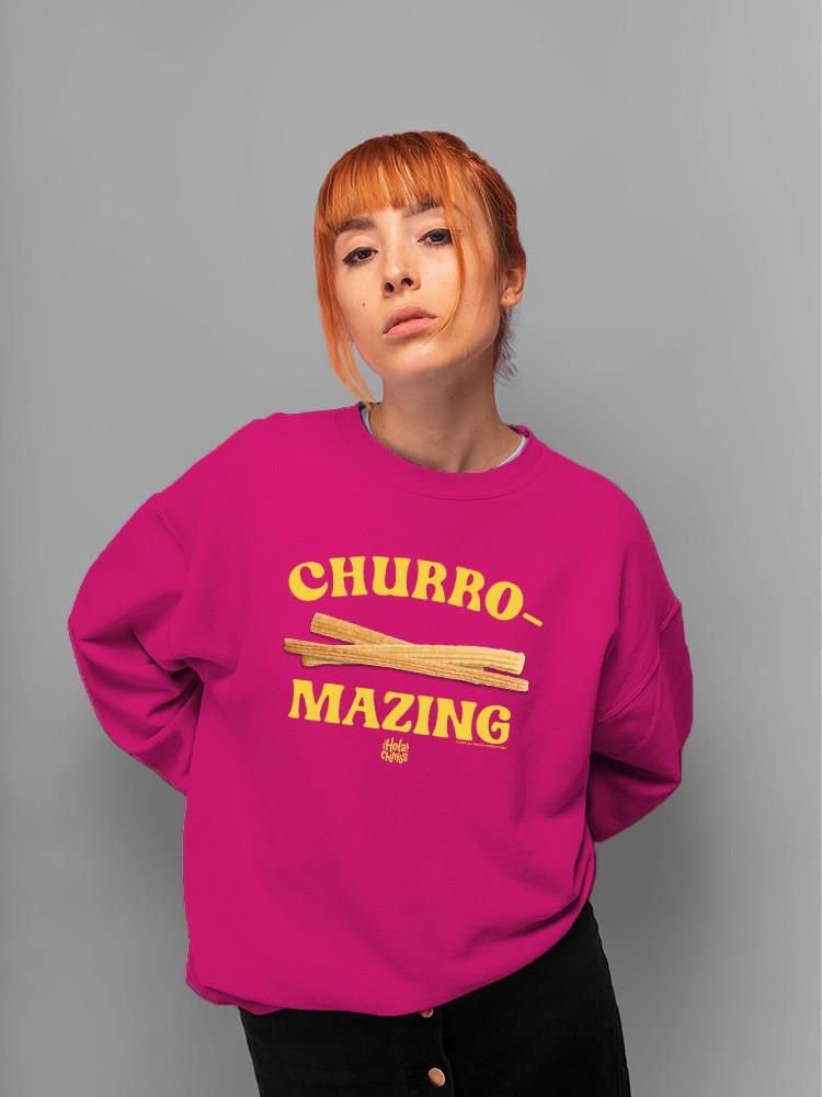 Churro-Mazing Fun Retro Foodie Design Women's Sweatshirt - Picture 15 of 16