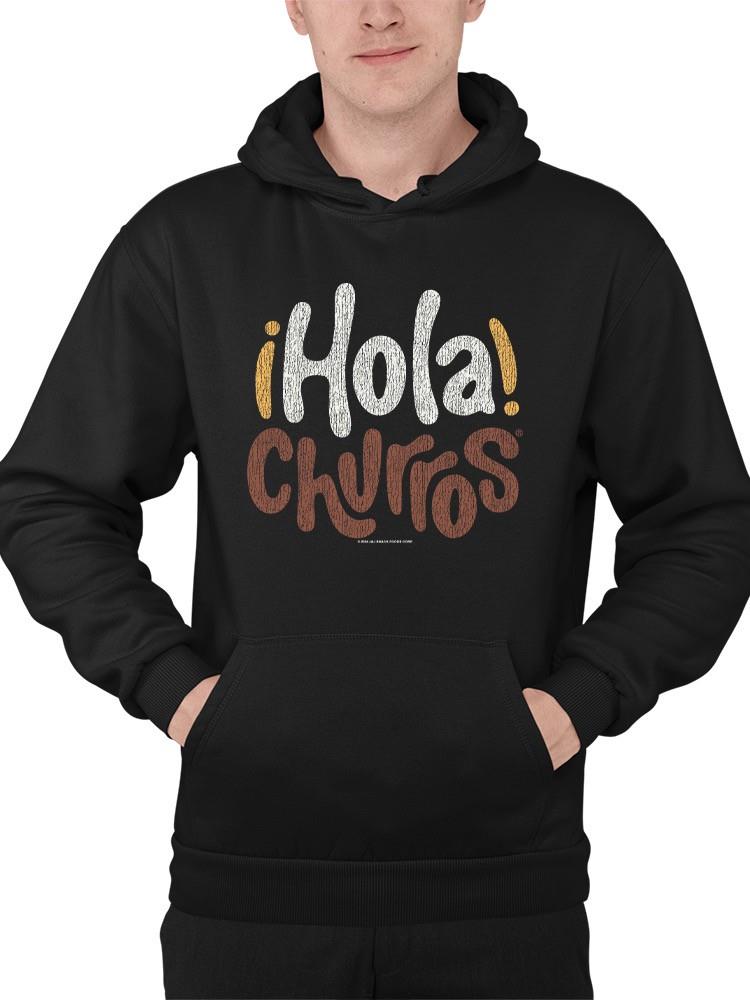 Hola Churros - Sudadera con capucha para hombre con estampado artístico de postre audaz y juguetón - Imagen 4 de 15
