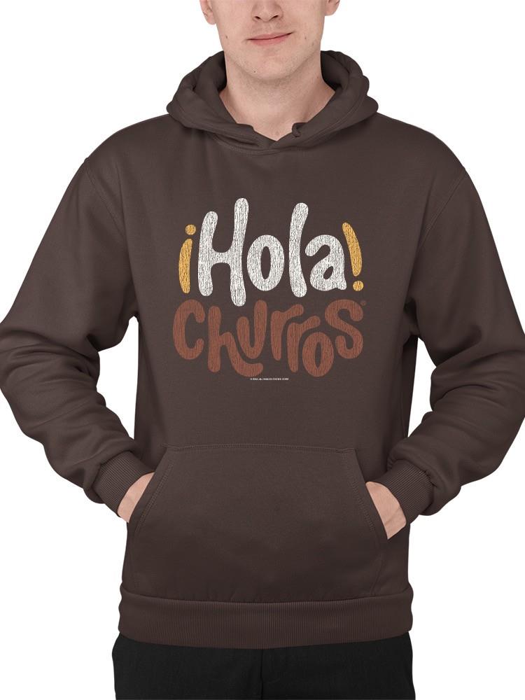 Hola Churros - Sudadera con capucha para hombre con estampado artístico de postre audaz y juguetón - Imagen 7 de 15