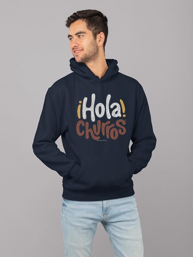 Hola Churros - Sudadera con capucha para hombre con estampado artístico de postre audaz y juguetón - Imagen 11 de 15