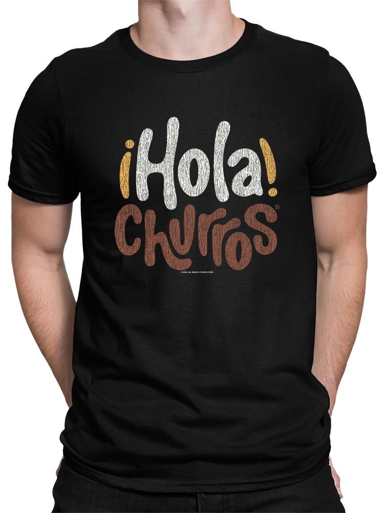 Hola Churros - Camiseta para hombre con estampado artístico de postre audaz y juguetón - Imagen 5 de 10