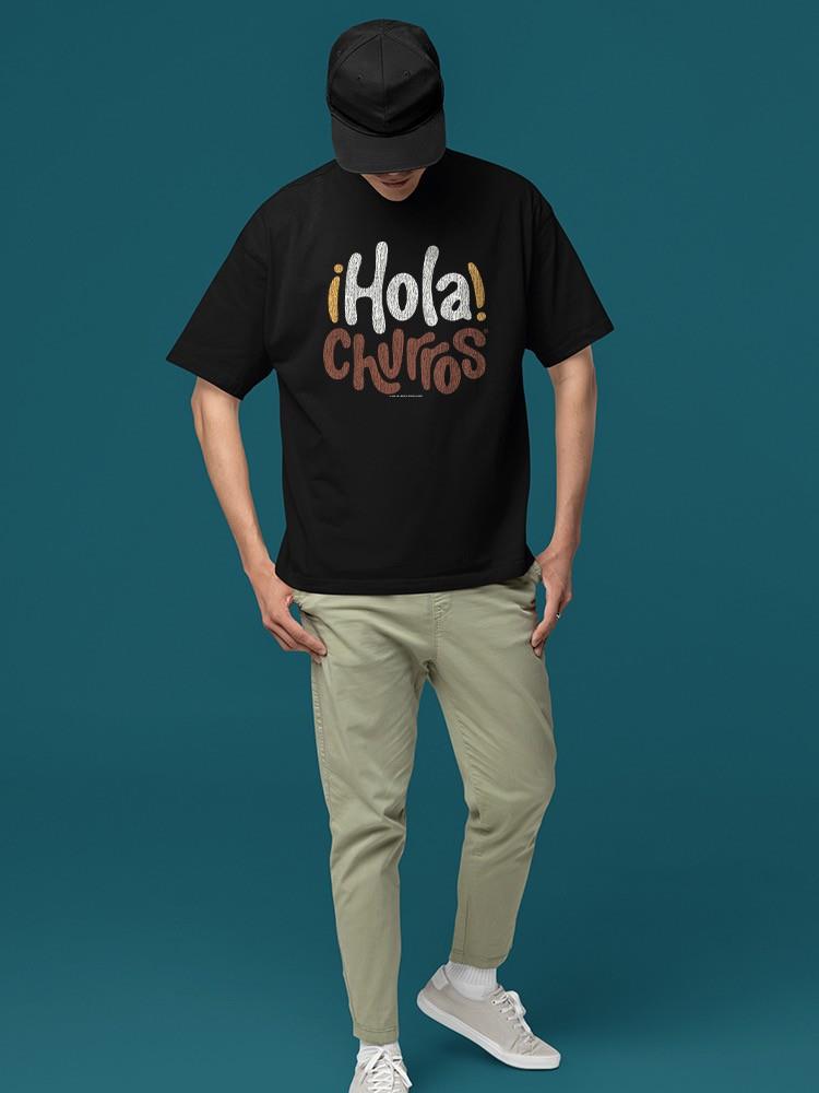 Hola Churros - Camiseta para hombre con estampado artístico de postre audaz y juguetón - Imagen 6 de 10