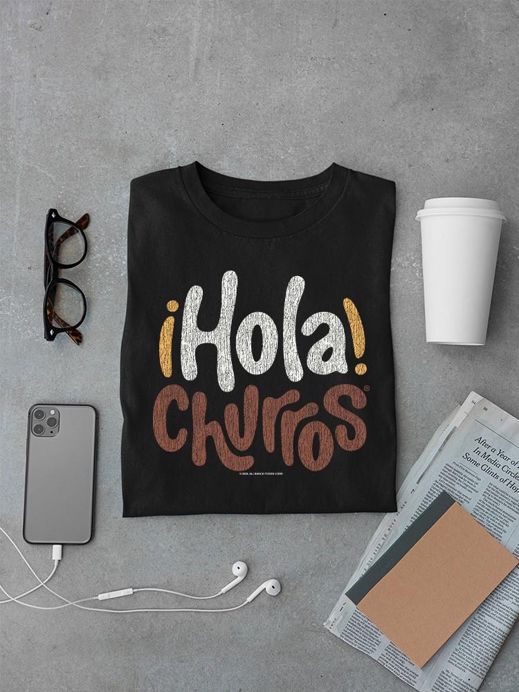 Hola Churros - Camiseta para hombre con estampado artístico de postre audaz y juguetón - Imagen 7 de 10