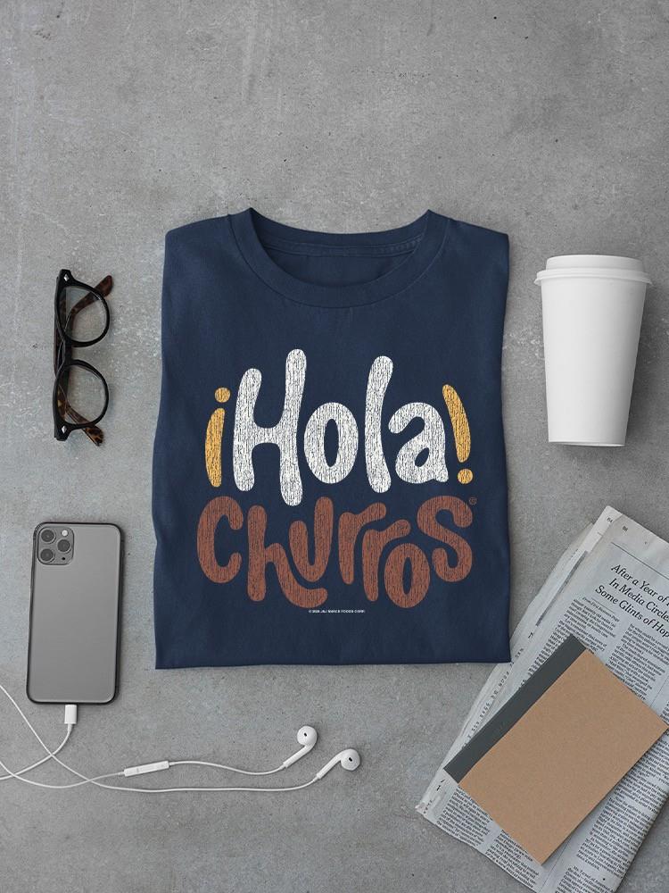 Hola Churros - Camiseta para hombre con estampado artístico de postre audaz y juguetón - Imagen 10 de 10