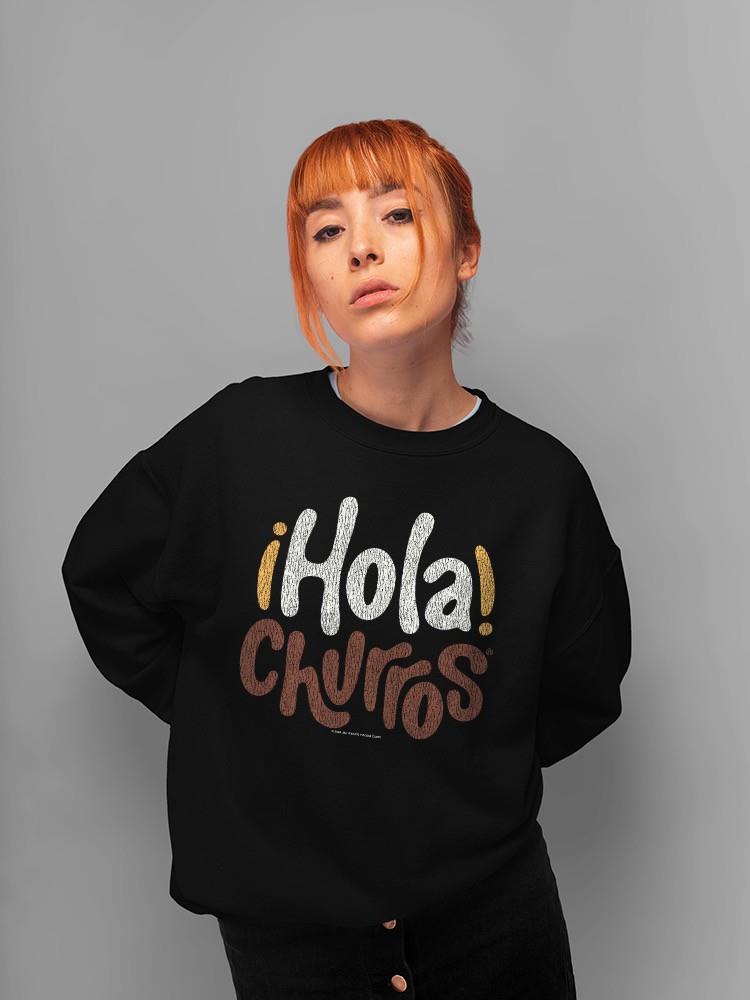 Hola Churros - Sudadera para mujer con estampado artístico de postre audaz y juguetona - Imagen 6 de 10