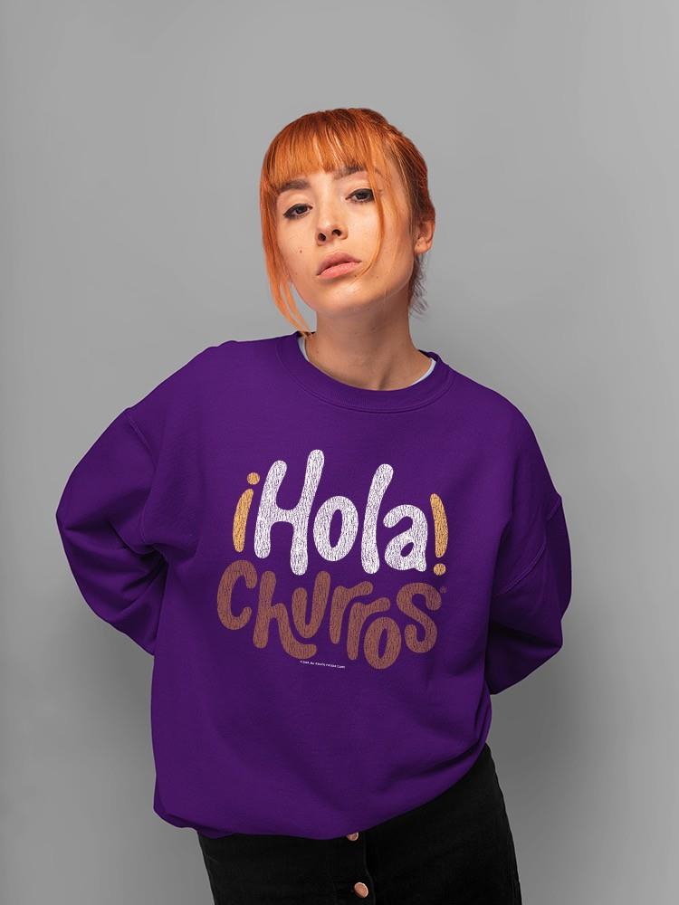 Hola Churros - Sudadera para mujer con estampado artístico de postre audaz y juguetona - Imagen 9 de 10