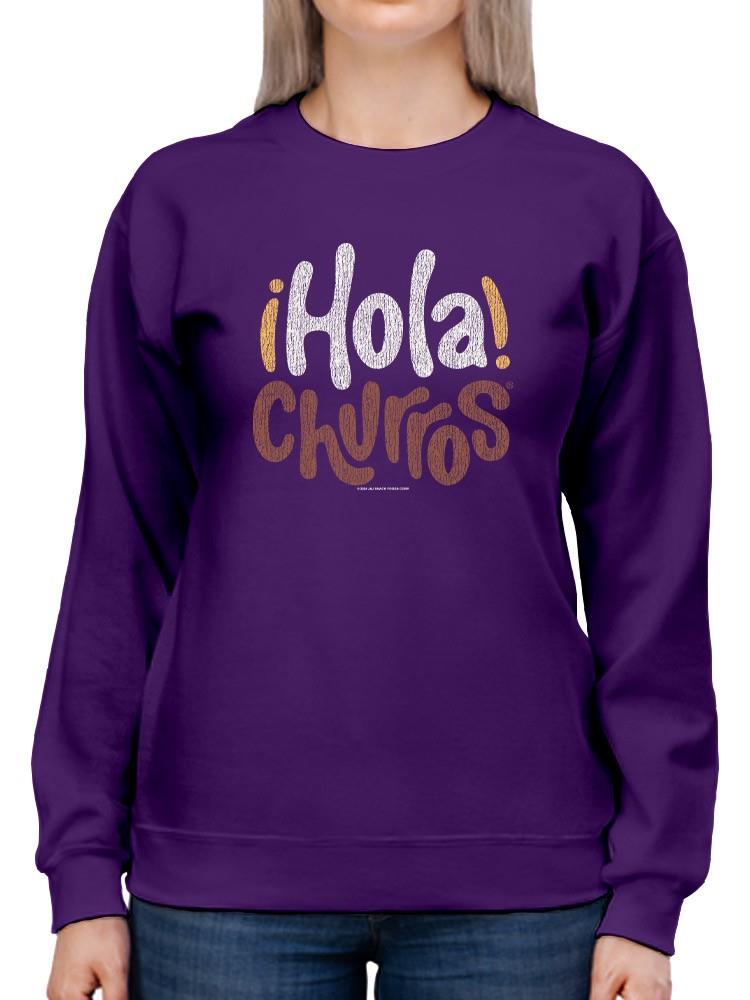 Hola Churros - Sudadera para mujer con estampado artístico de postre audaz y juguetona - Imagen 8 de 10