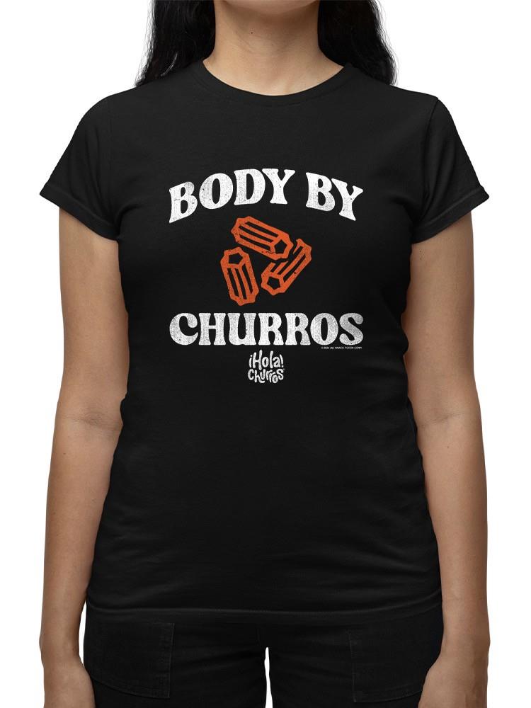 Funny Body By Churros Retro-Inspired Graphic Design Women's T-shirt - Picture 5 of 19