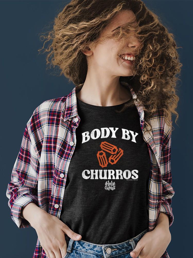 Funny Body By Churros Retro-Inspired Graphic Design Women's T-shirt - Picture 6 of 19