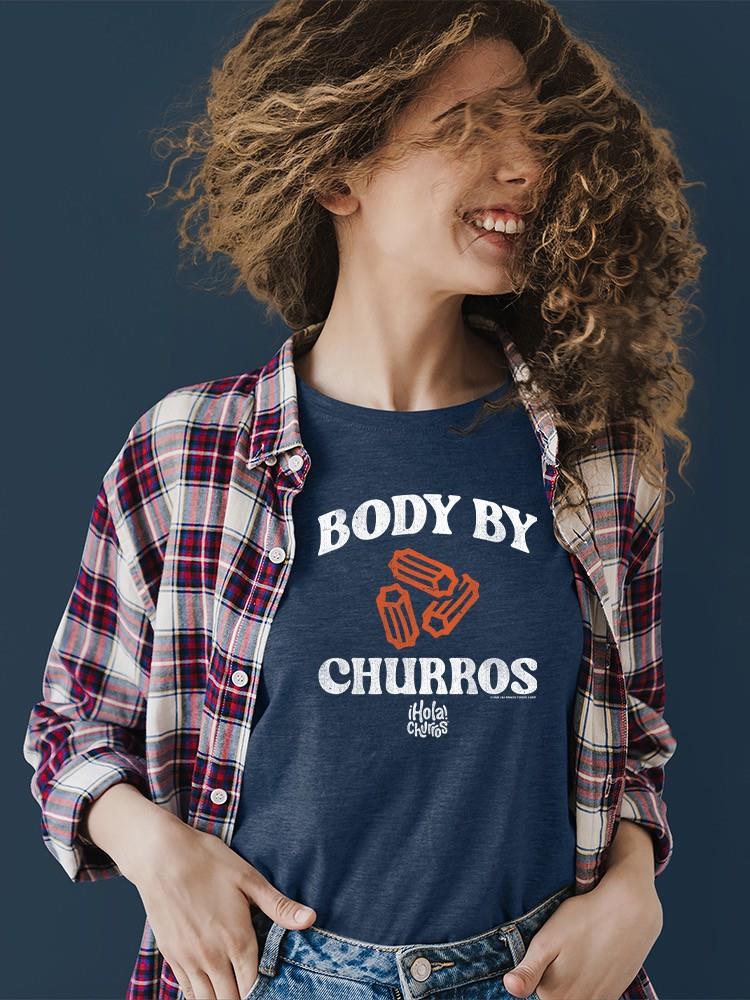 Funny Body By Churros Retro-Inspired Graphic Design Women's T-shirt - Picture 9 of 19
