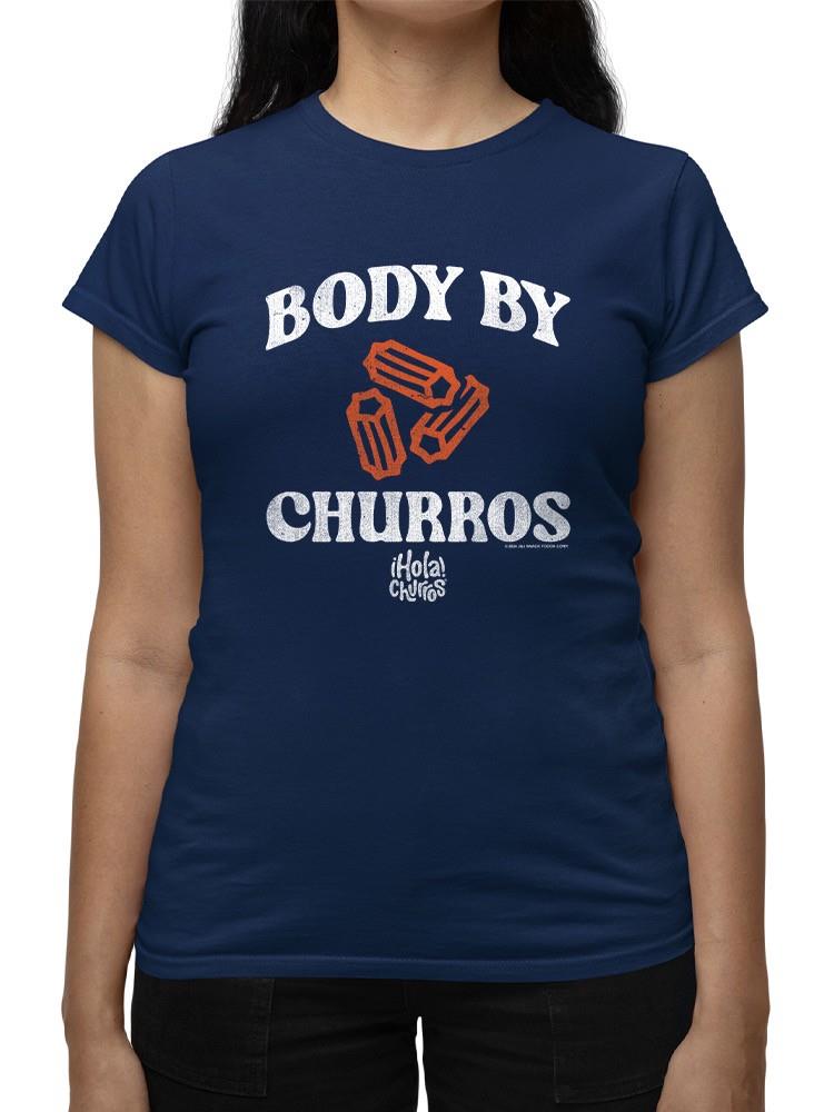 Funny Body By Churros Retro-Inspired Graphic Design Women's T-shirt - Picture 8 of 19