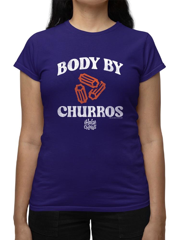 Funny Body By Churros Retro-Inspired Graphic Design Women's T-shirt - Picture 11 of 19