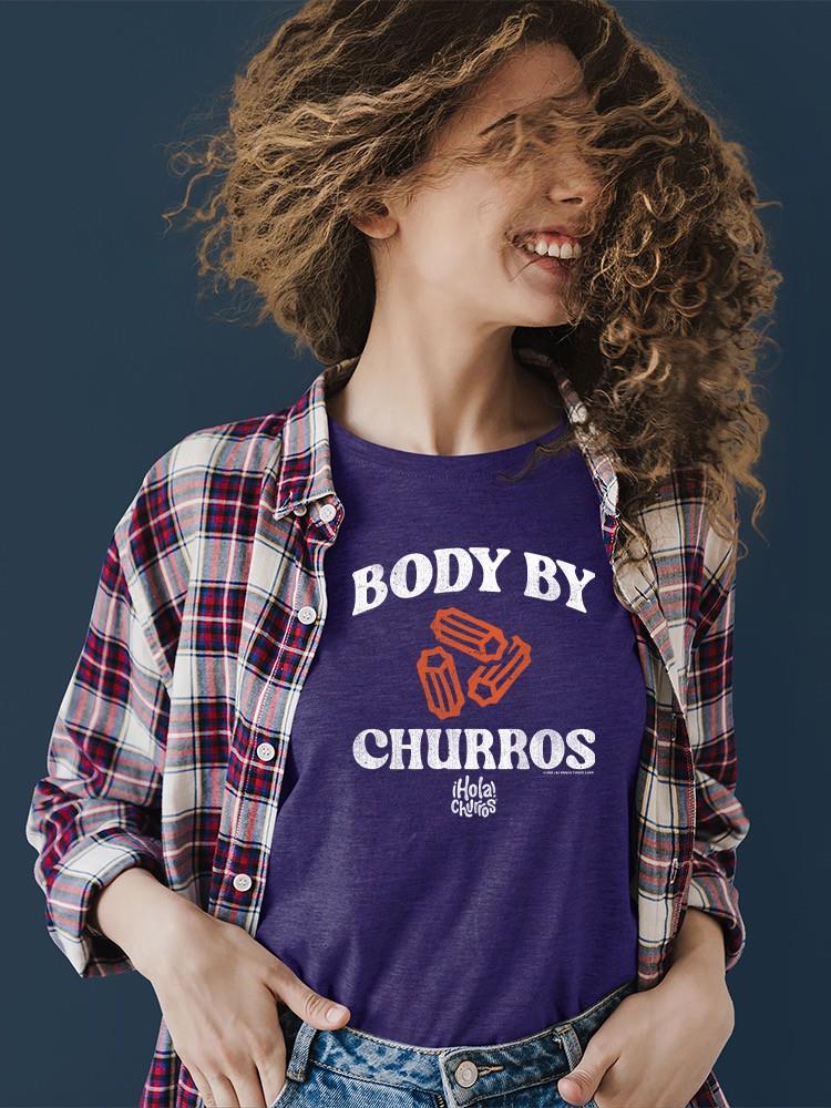 Funny Body By Churros Retro-Inspired Graphic Design Women's T-shirt - Picture 12 of 19
