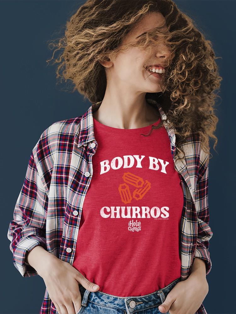 Funny Body By Churros Retro-Inspired Graphic Design Women's T-shirt - Picture 15 of 19